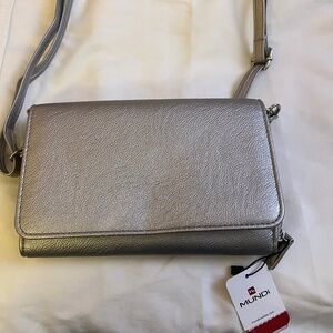Silver Mundi crossbody wallet
